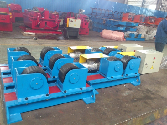 5000 Kg Mesin Rotator Pengelasan Konvensional PU Roller Bolt Tipe Tetap