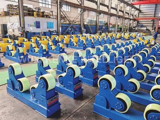 Rotator pengelasan yang selaras sendiri dengan kisaran kecepatan 100-1000mm/min Kapasitas beban 40t dan kecepatan rol 6-60m/h