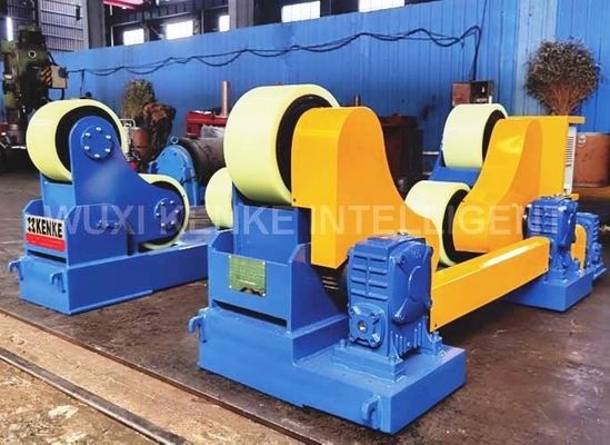 10 Ton Pengelasan Konvensional Rotator Roller PU Self Aligning Type untuk Circular Cylinder