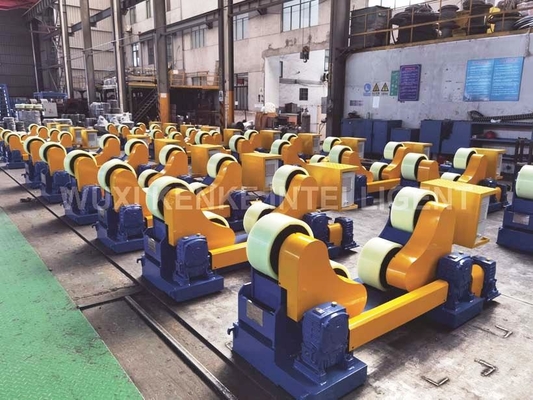 10 Ton Pengelasan Konvensional Rotator Roller PU Self Aligning Type untuk Circular Cylinder