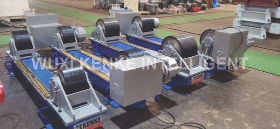 40 Ton Mesin Rotator Pengelasan Konvensional PU Roller Welding Tank Baut Tipe Tetap